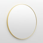 Aura Round Metal Framed Wall Mirror 80cm - Gold