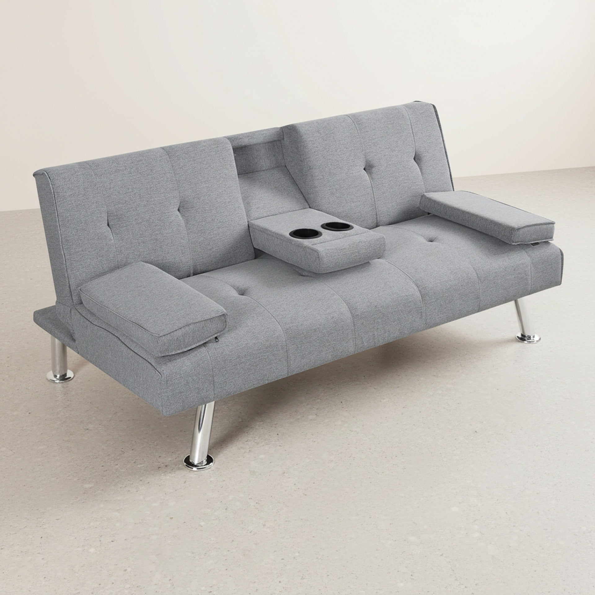 Arleth 3 Seater Sofa Bed - Light Grey
