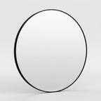 Aura Round Metal Framed Wall Mirror 90cm - Black