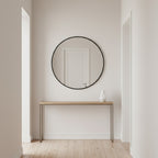 Nova Round Metal Framed Wall Mirror 80cm - Black