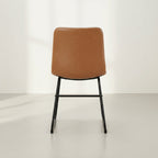 Grayson PU Leather Dining Chair - Set of 2 - Caramel Tan