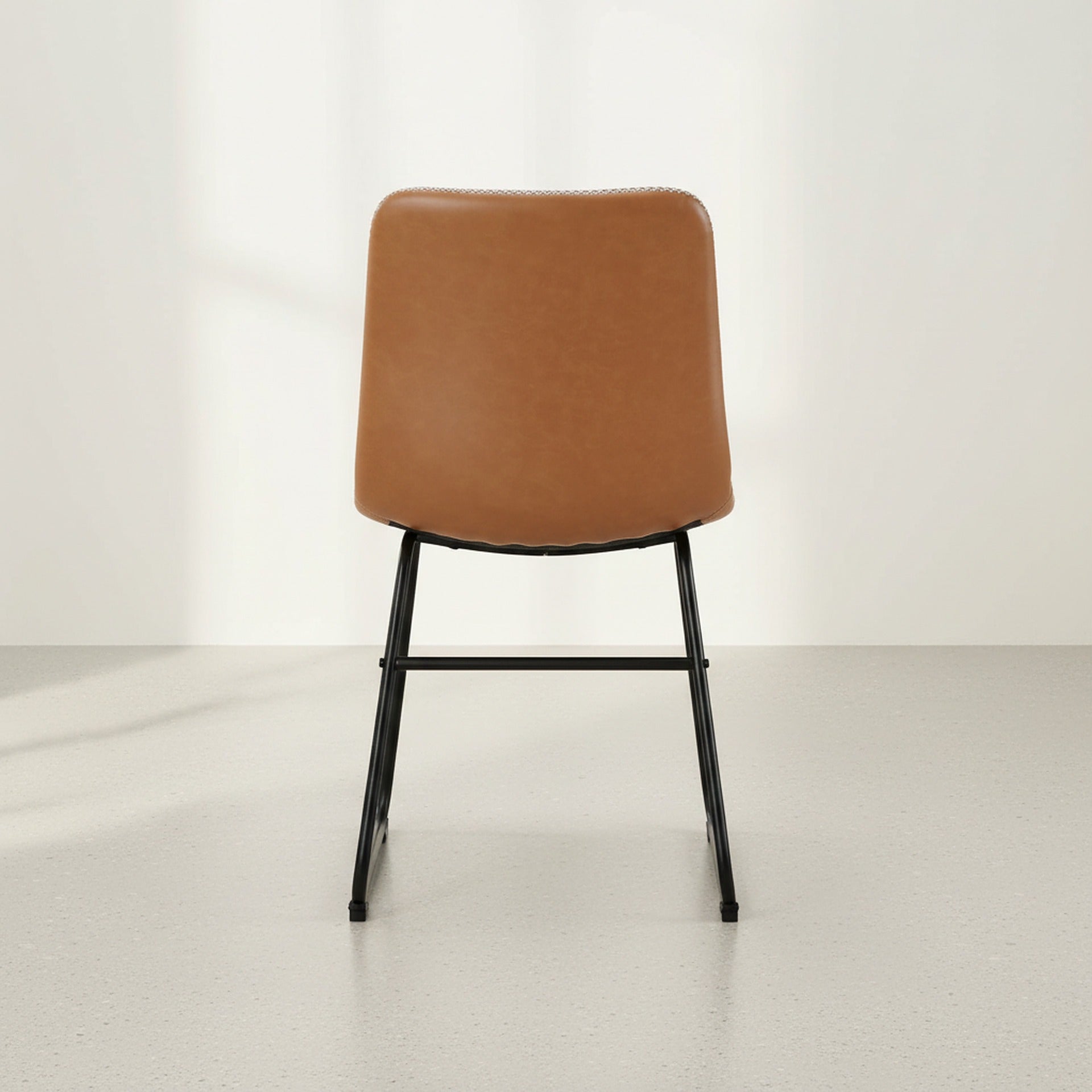 Grayson PU Leather Dining Chair - Set of 2 - Caramel Tan