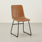 Grayson PU Leather Dining Chair - Set of 2 - Caramel Tan