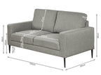 Toronto 2 Seater Sofa - Light Grey