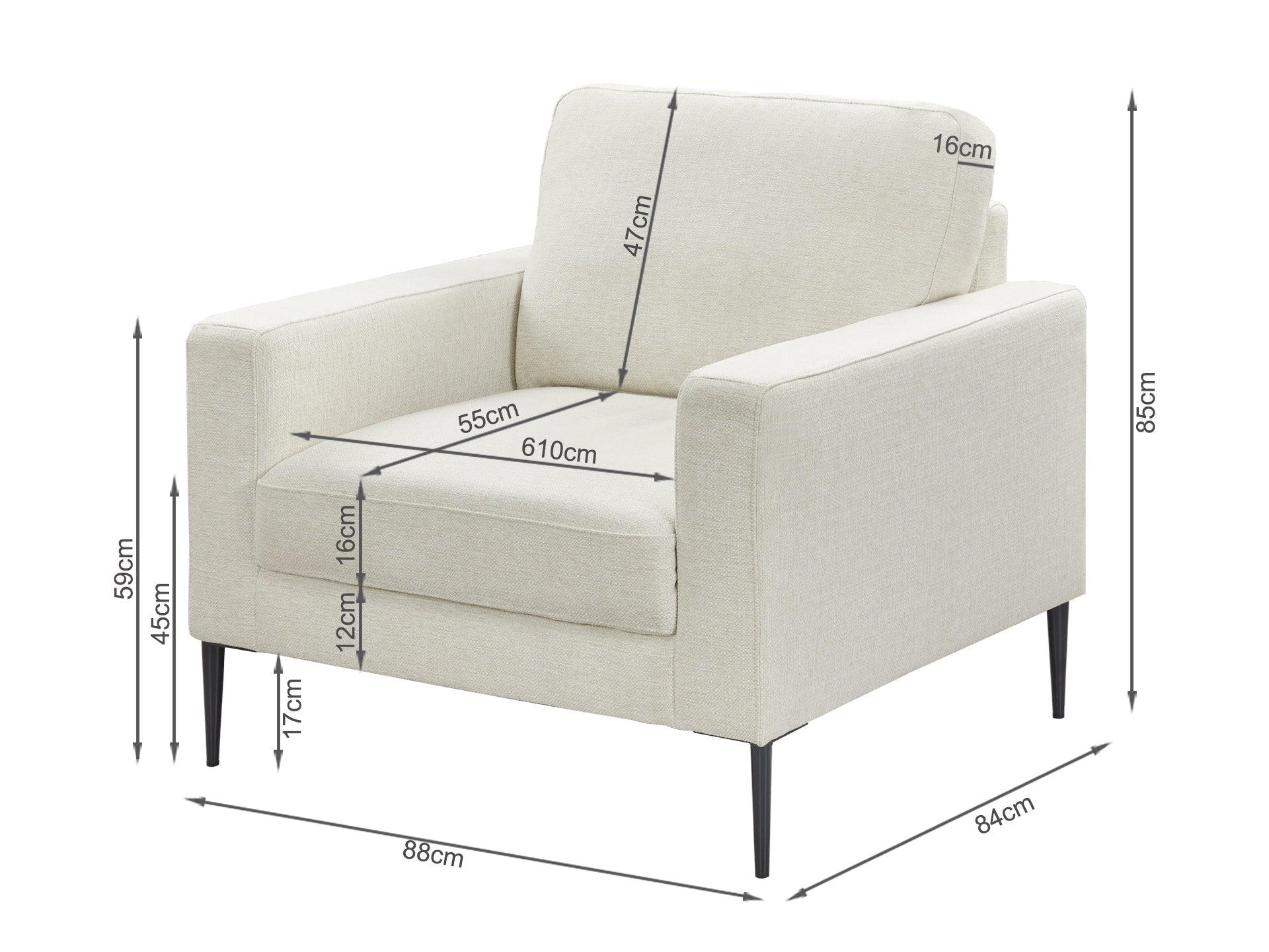 Toronto Occasional Chair - Beige