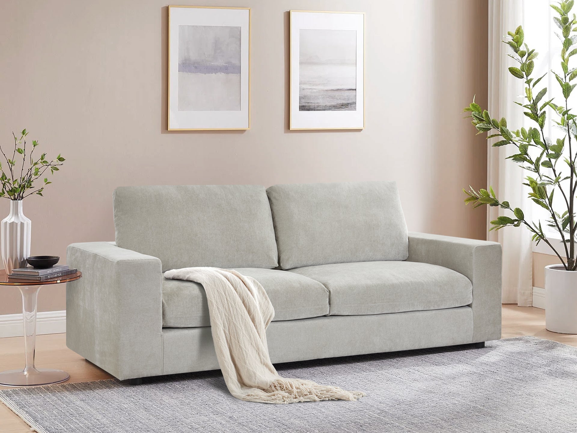 Hamden 3 Seater Sofa - Light Grey