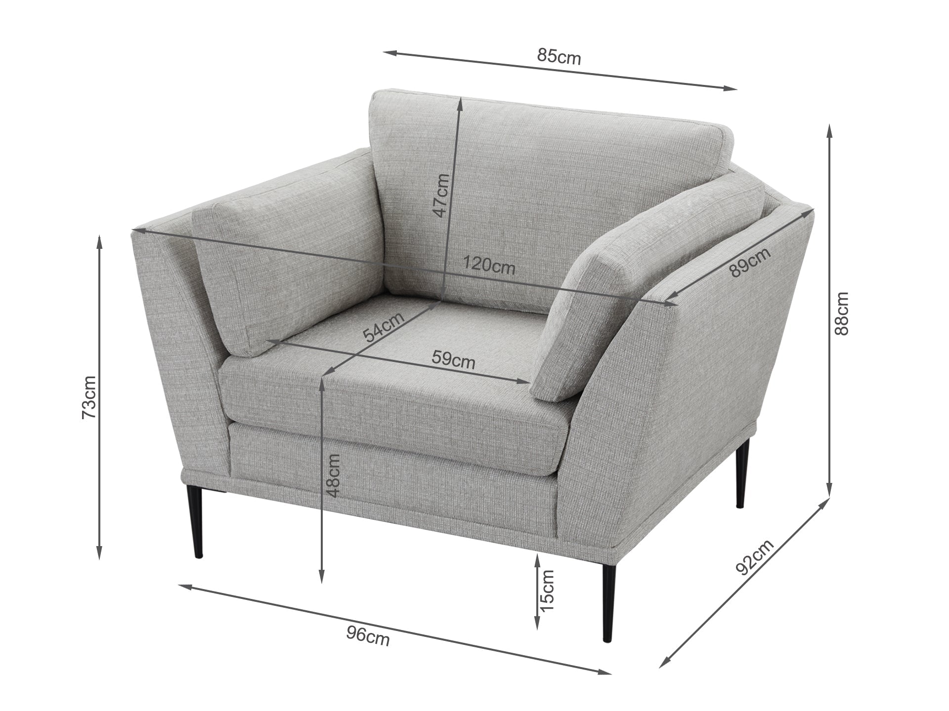 Berlin Occasional Chair - Light Grey