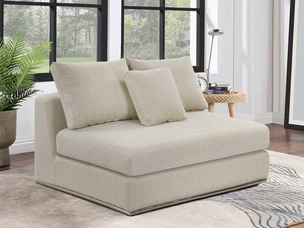 Castine Modular Sectional Sofa - Armless Seat - Beige