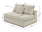 Castine Modular Sectional Sofa - Armless Seat - Beige