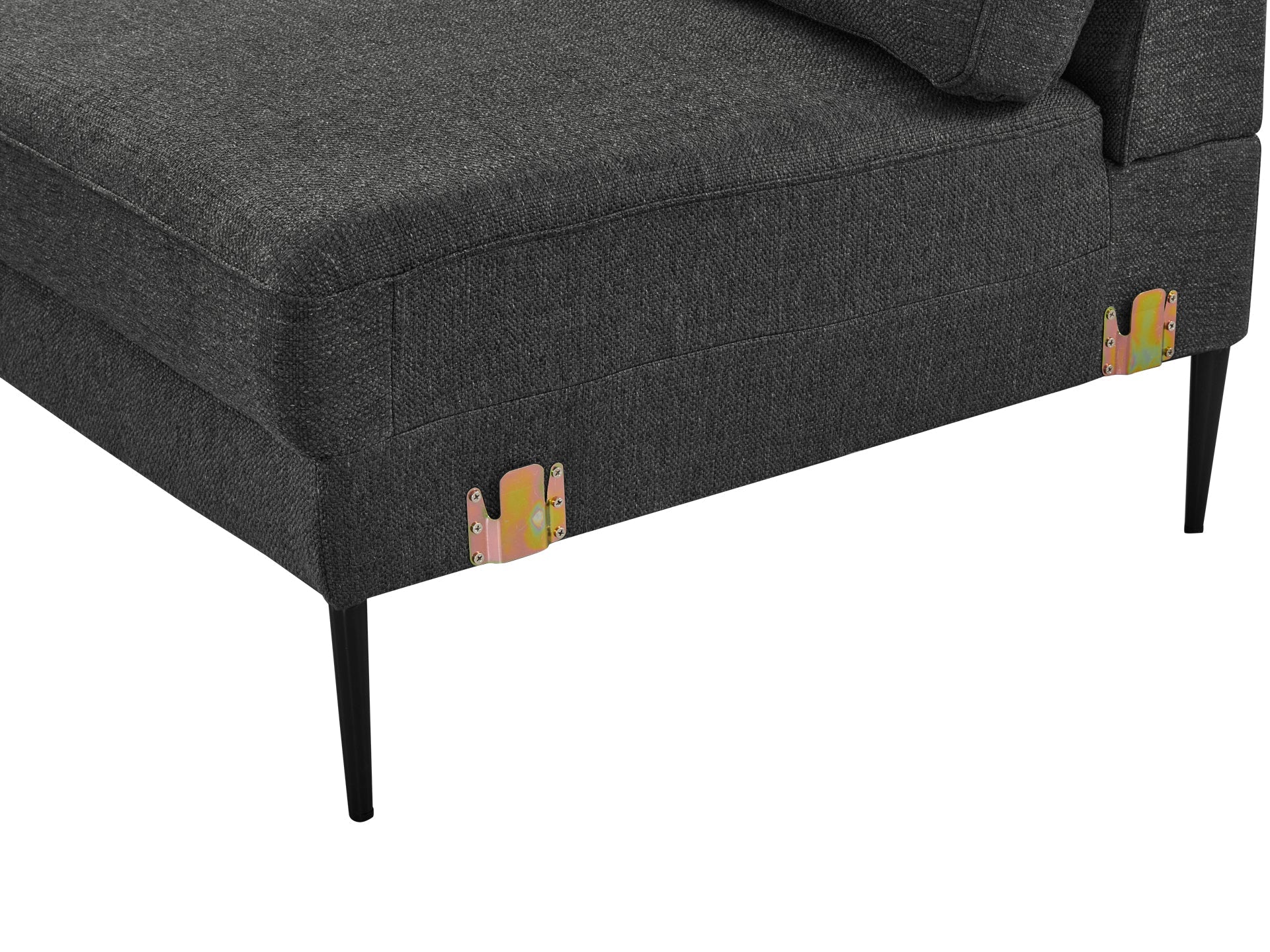 Toronto 3 Seater Sofa with Right Facing Chaise - Dark Grey