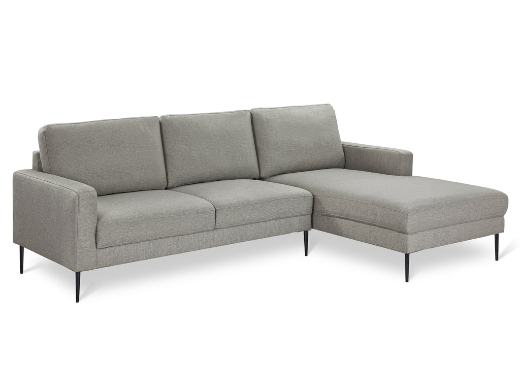 Toronto 3 Seater Sofa with Right Facing Chaise - Light Grey