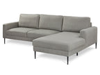 Toronto 3 Seater Sofa with Right Facing Chaise - Light Grey