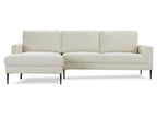 Toronto 3 Seater Sofa with Left Facing Chaise - Beige