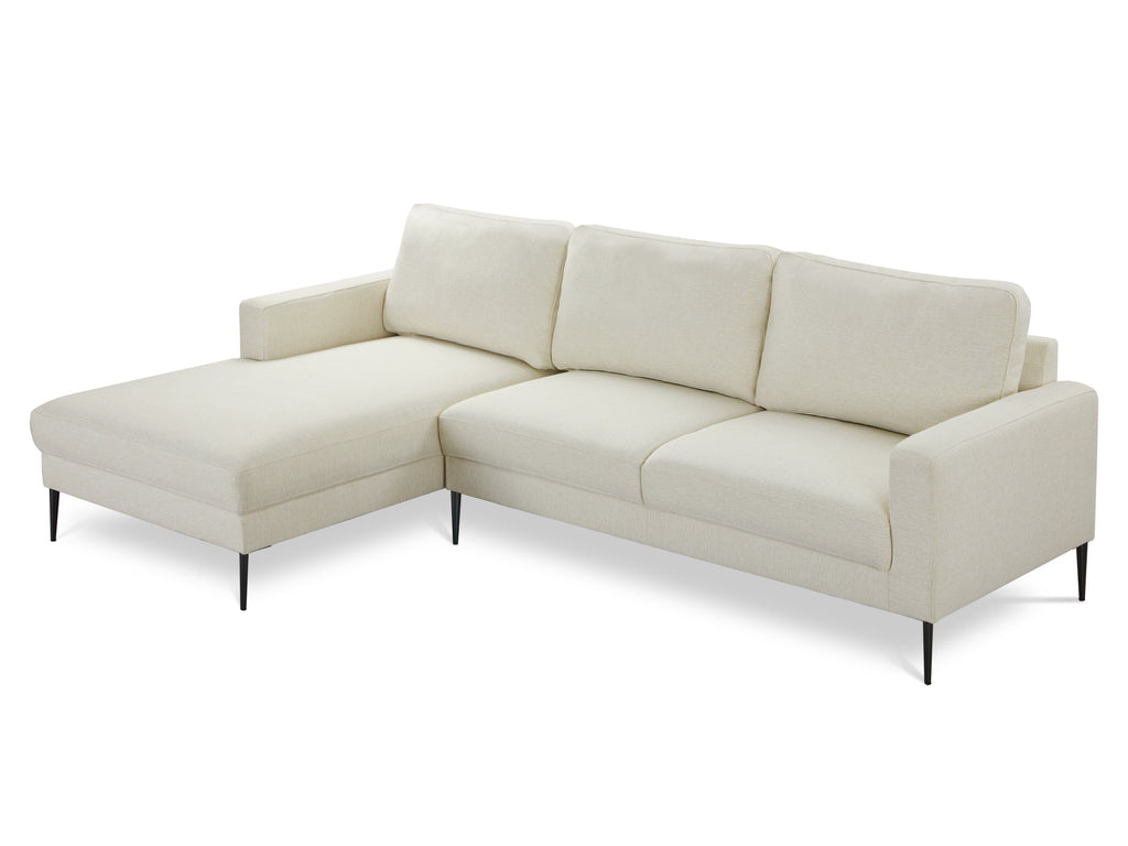 Toronto 3 Seater Sofa with Left Facing Chaise - Beige