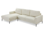 Toronto 3 Seater Sofa with Left Facing Chaise - Beige