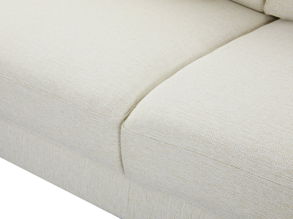 Toronto 3 Seater Sofa with Left Facing Chaise - Beige