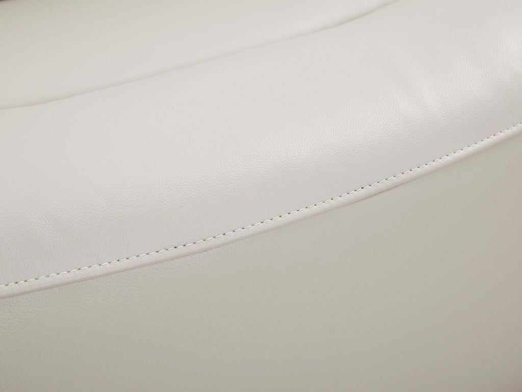 Halcombe Manual Full Leather 2 Seater Recliner Sofa - Beige