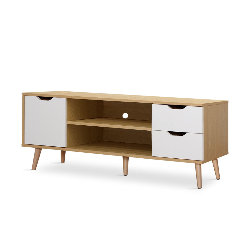 LAGUNA 1.2M Entertainment Unit - MAPLE + WHITE