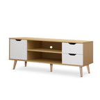 LAGUNA 1.2M Entertainment Unit - MAPLE + WHITE