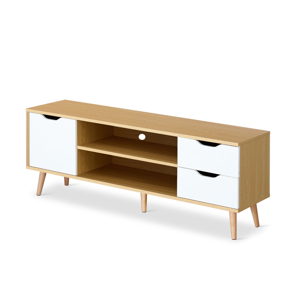 LAGUNA 1.2M Entertainment Unit - MAPLE + WHITE