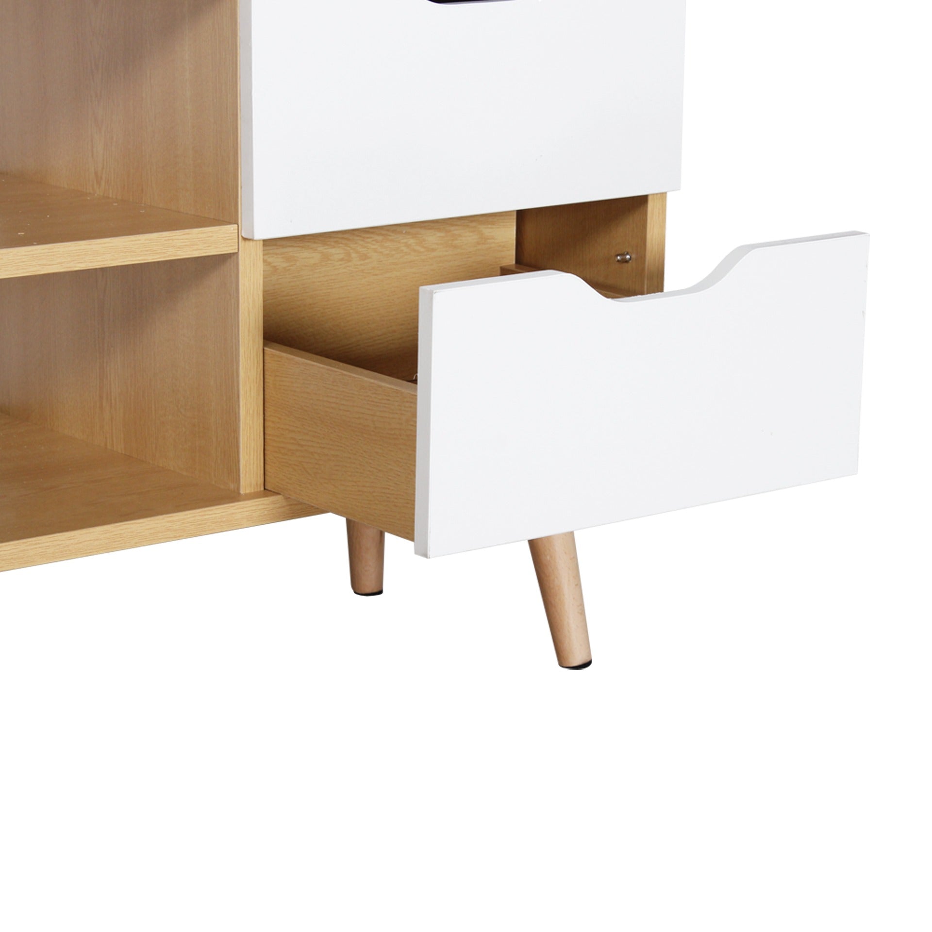 LAGUNA 1.2M Entertainment Unit - MAPLE + WHITE