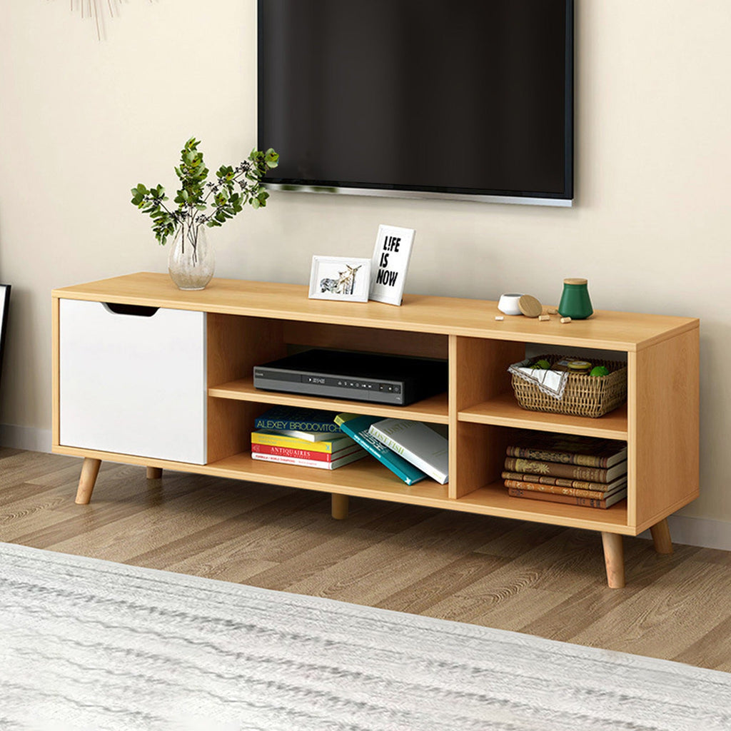 COMO 1.2M Entertainment Unit - MAPLE + WHITE