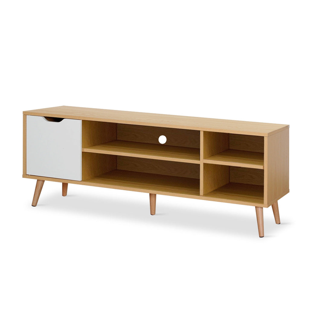 COMO 1.2M Entertainment Unit - MAPLE + WHITE