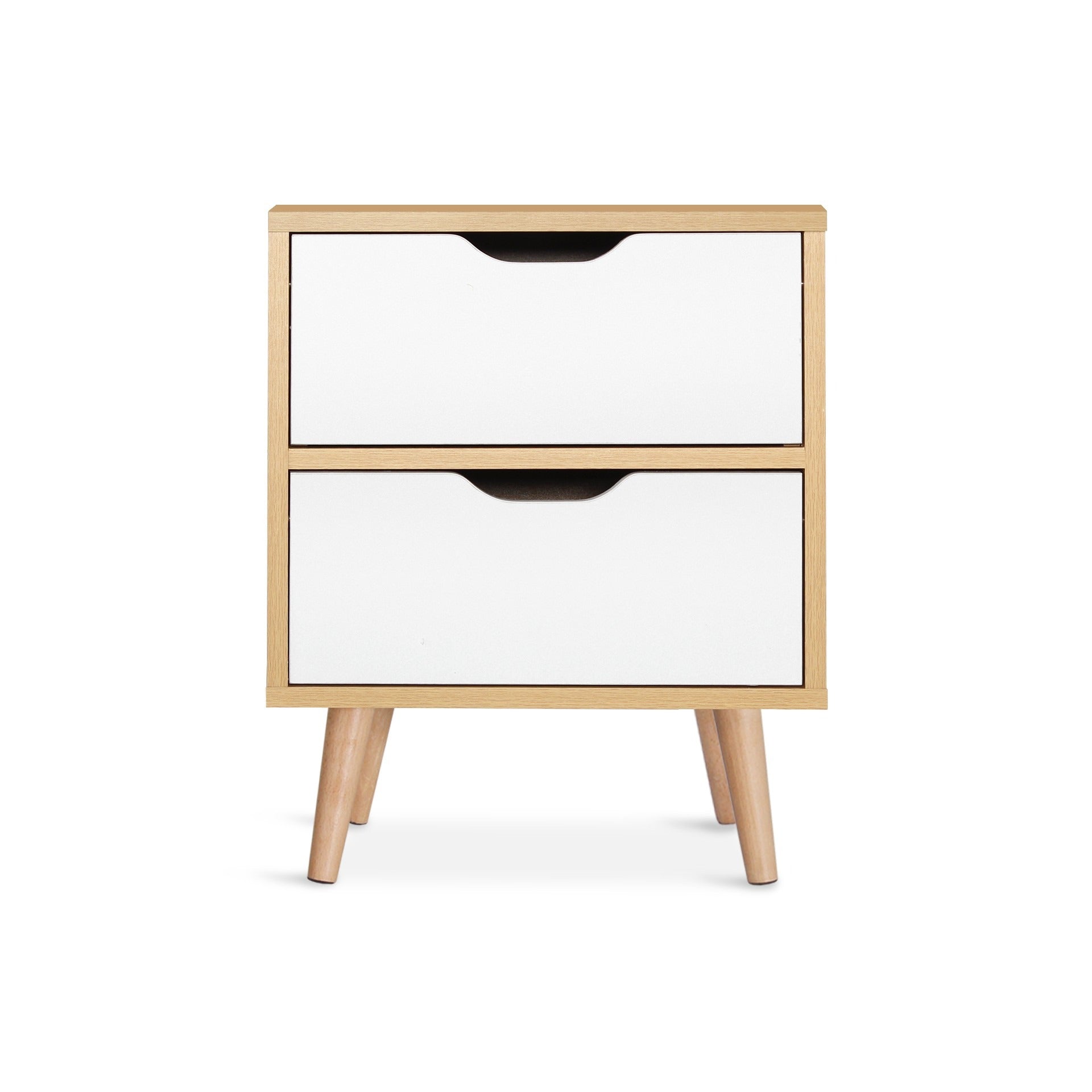 LOY Bedside Table - Maple + White