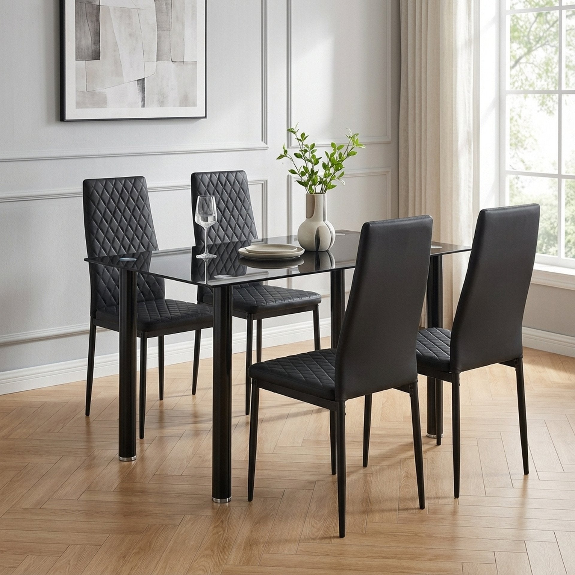 Benjamin 5 Piece 1.4m Dining Set - Black