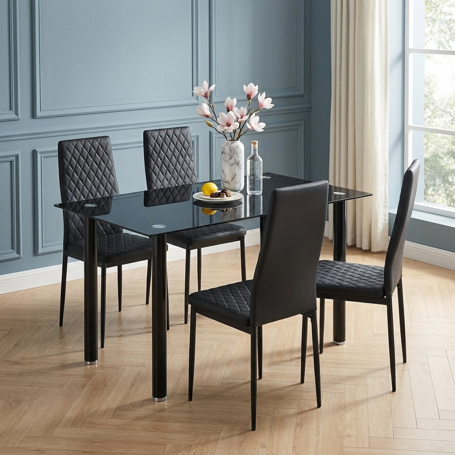 Benjamin 5 Piece 1.4m Dining Set - Black