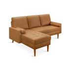 Brynlee 3 Seater Sofa with Left Facing Chaise - Brown