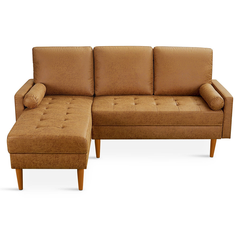 Brynlee 3 Seater Sofa with Left Facing Chaise - Brown