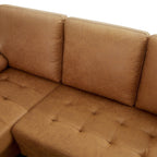 Brynlee 3 Seater Sofa with Left Facing Chaise - Brown