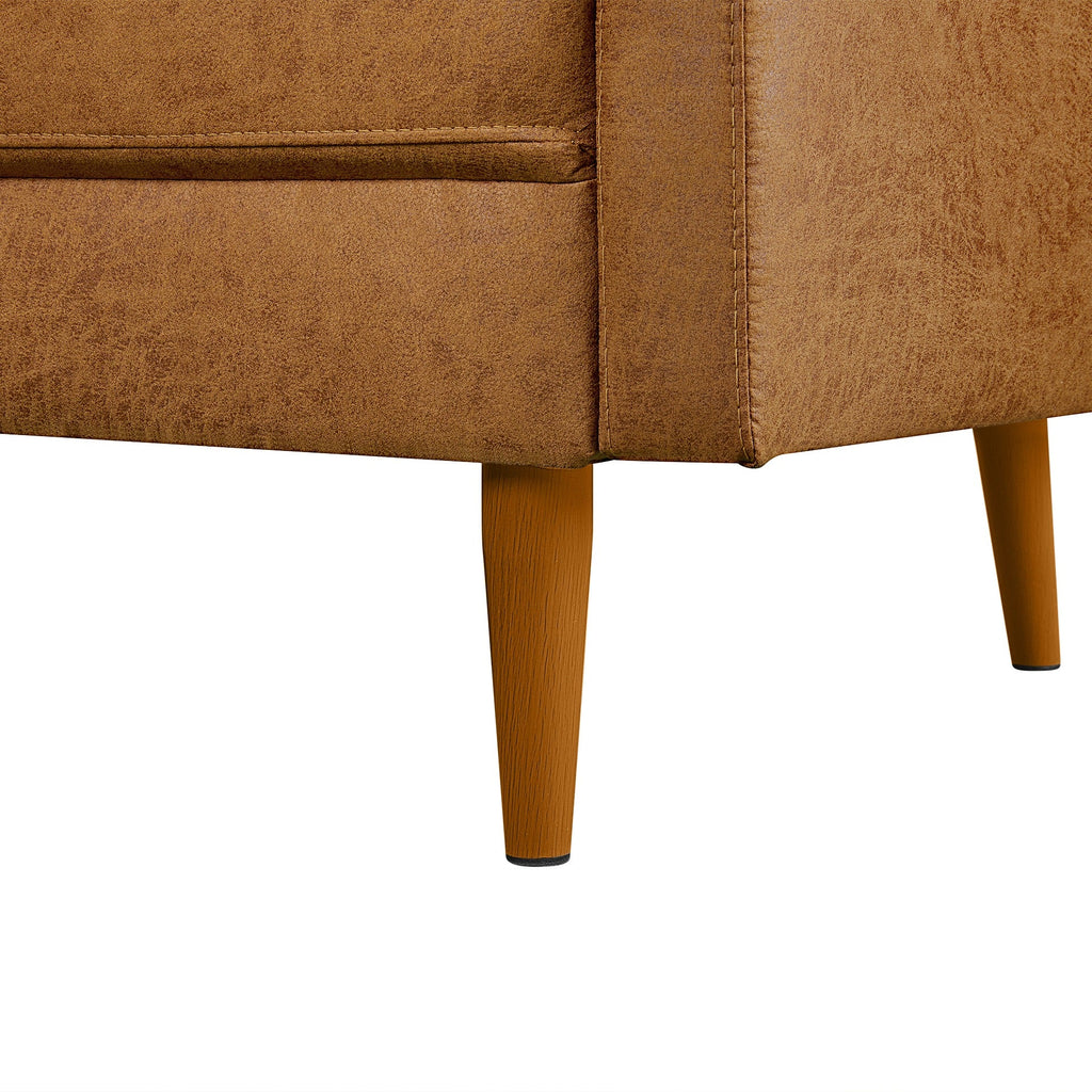 Brynlee 3 Seater Sofa with Left Facing Chaise - Brown