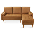 Brynlee 3 Seater Sofa with Right Facing Chaise - Brown