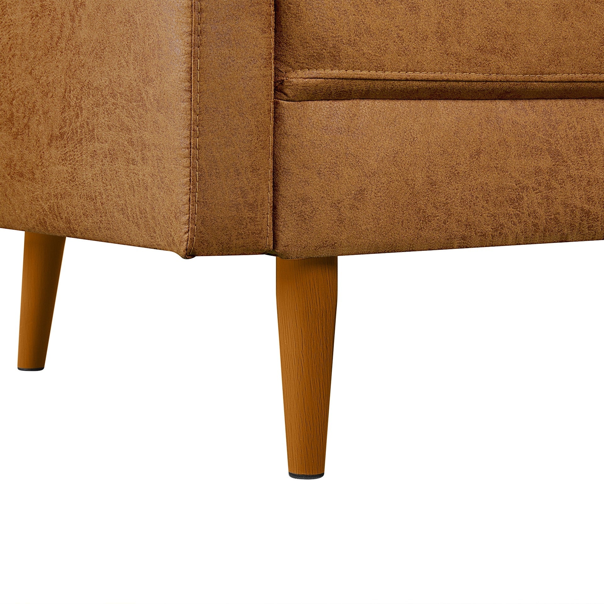 Brynlee 3 Seater Sofa with Right Facing Chaise - Brown