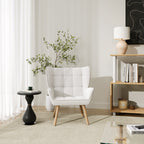 Amelia Rubberwood Armchair - White