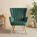 Neil Velvet Armchair - Green