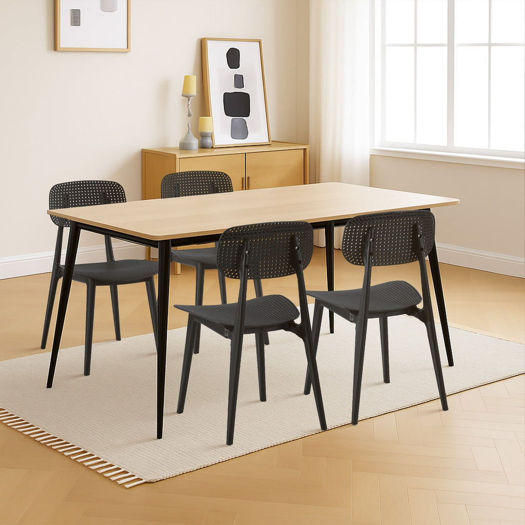 Elias Dining Chair - Set of 4 - Black