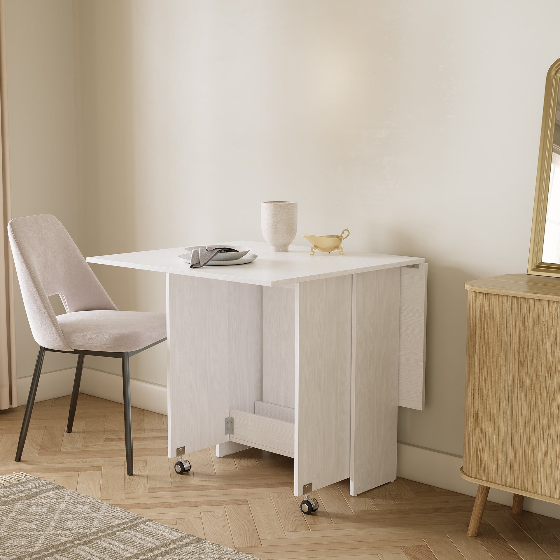 Maverick Foldable Dining Table - White