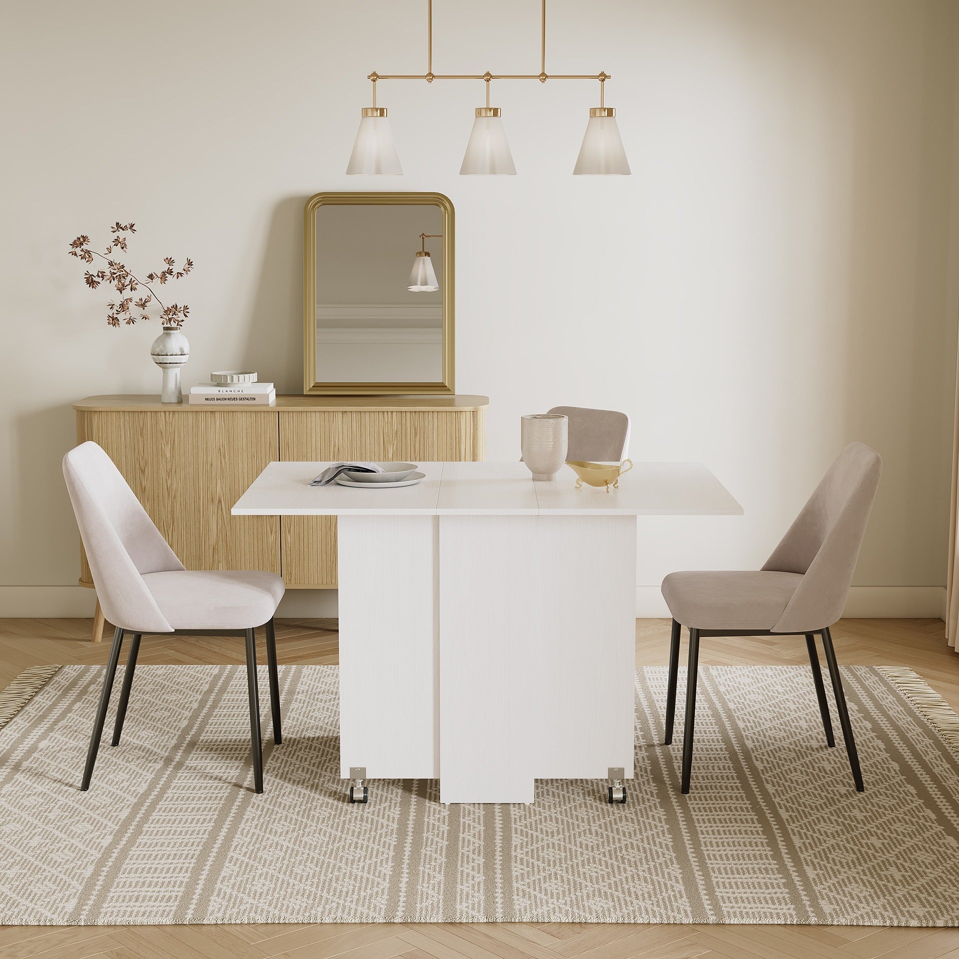 Maverick Foldable Dining Table - White