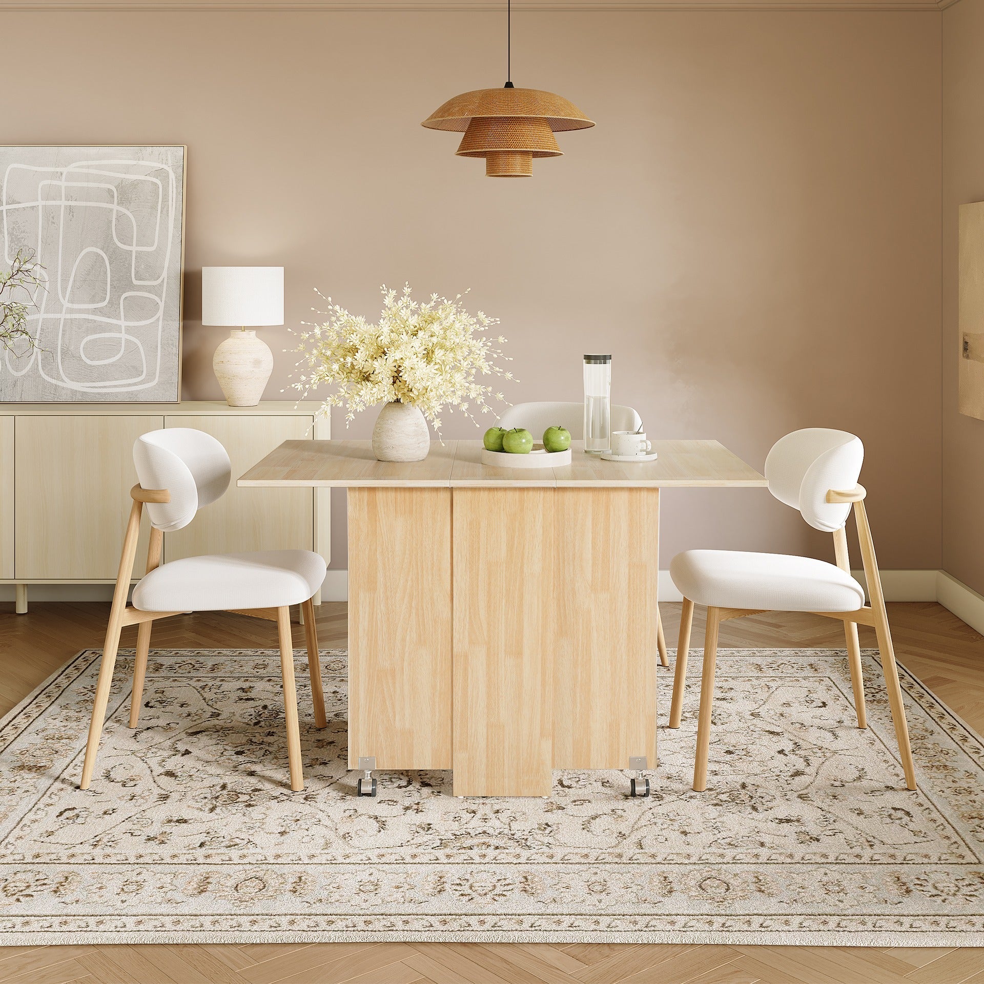 Maverick Foldable Dining Table - Light Oak