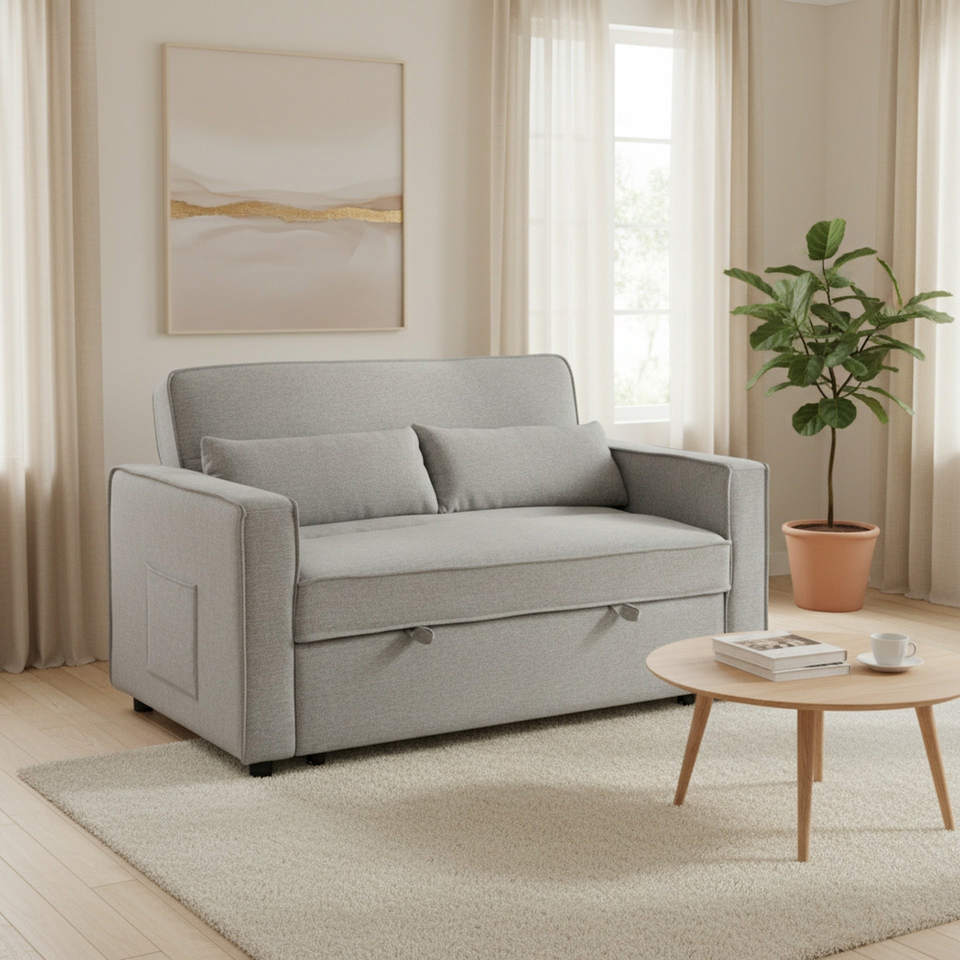 Freyja 2 Seater Sofa Bed - Grey
