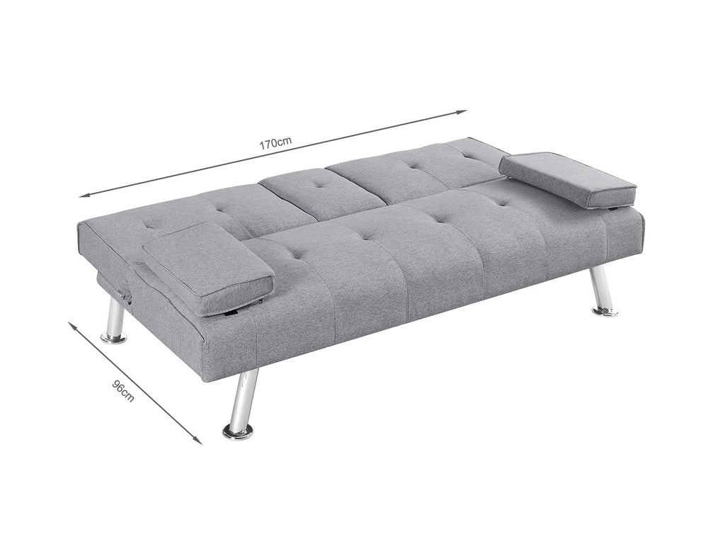 Arleth 3 Seater Sofa Bed - Light Grey