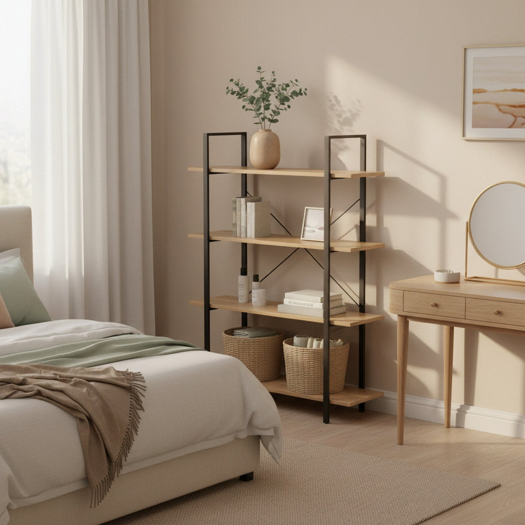 Forge 4-Tier Bookshelf - Natural