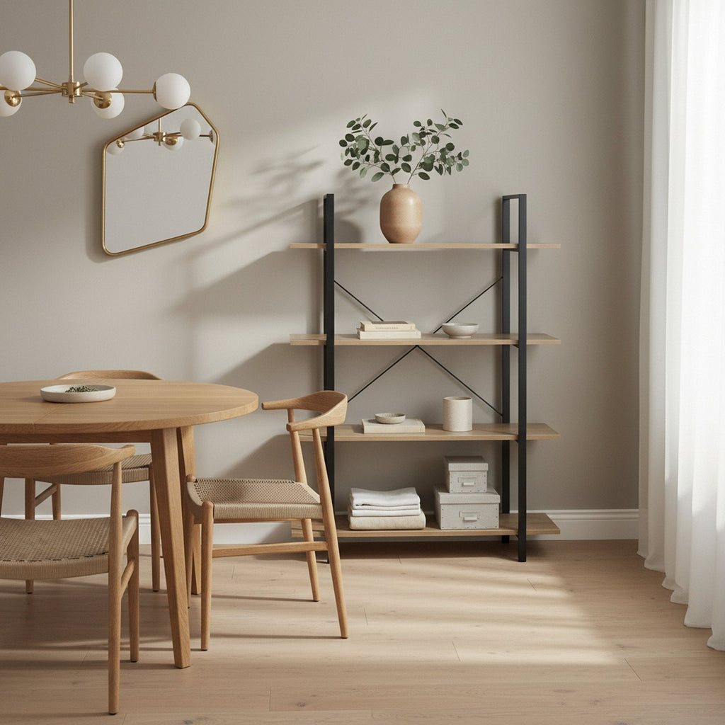 Forge 4-Tier Bookshelf - Natural