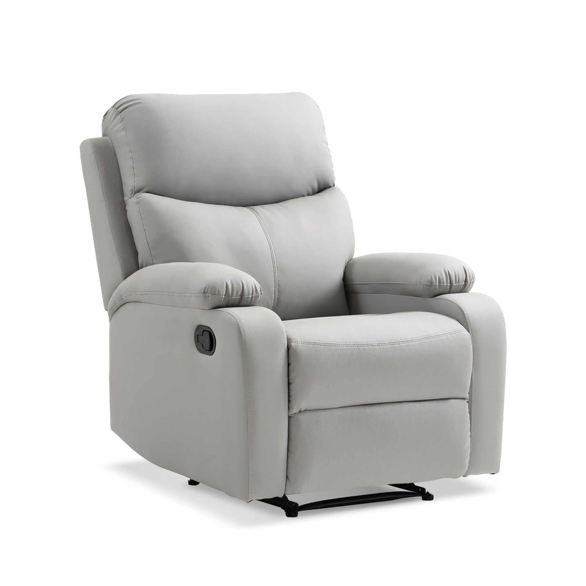 Haven PU Manual Recliner Chair - Light Grey