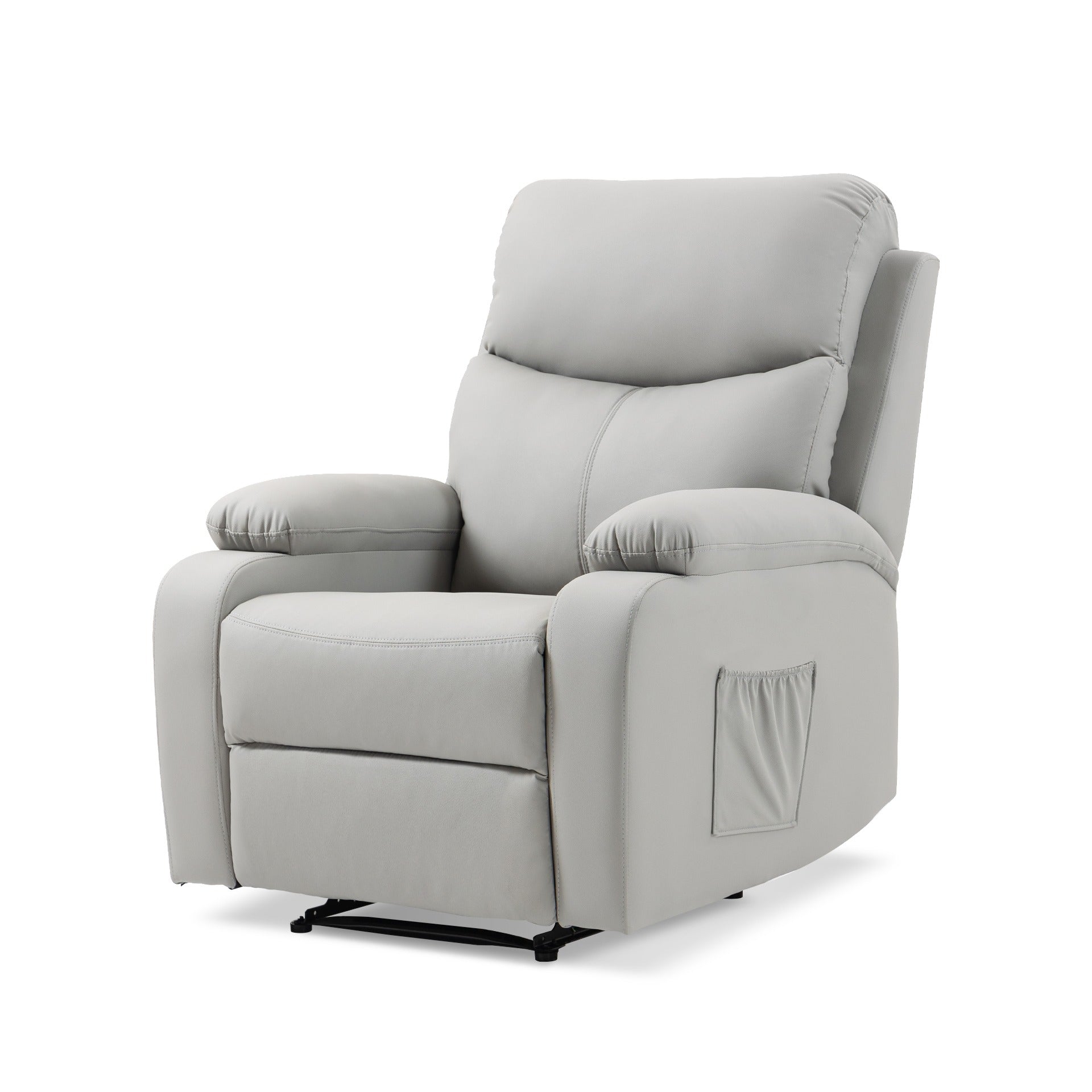 Haven PU Manual Recliner Chair - Light Grey