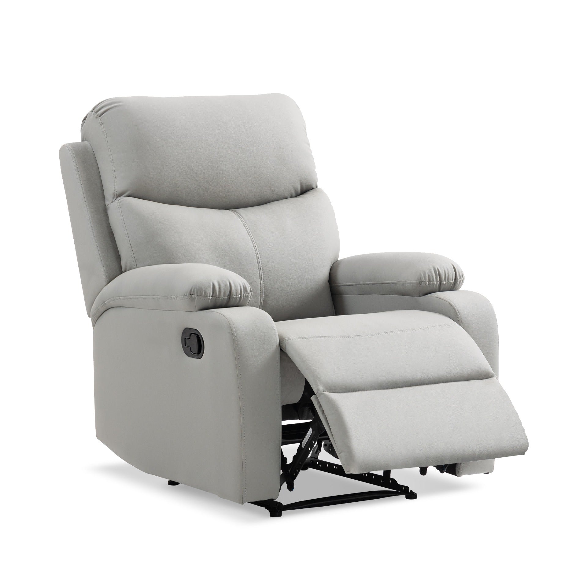 Haven PU Manual Recliner Chair - Light Grey