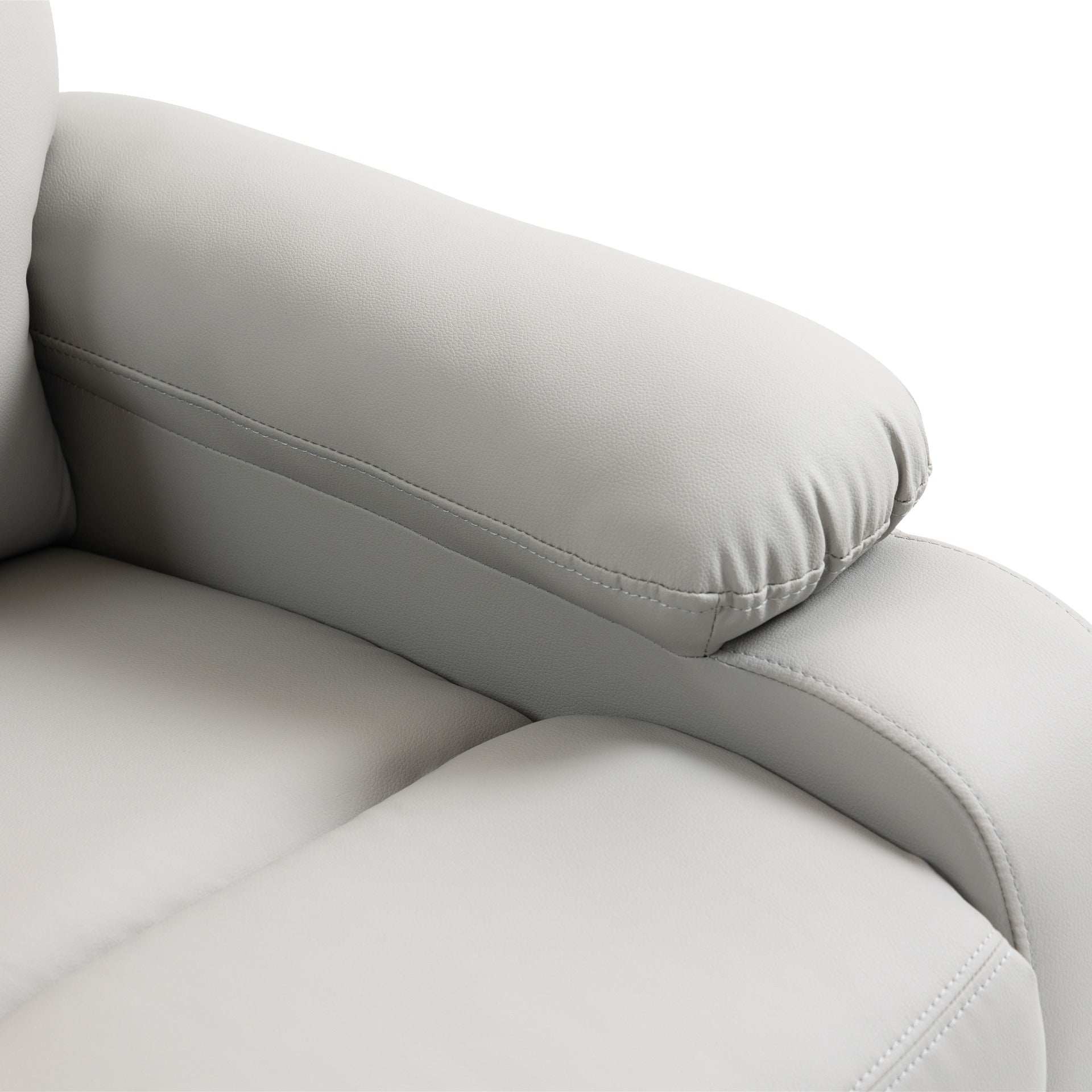 Haven PU Manual Recliner Chair - Light Grey
